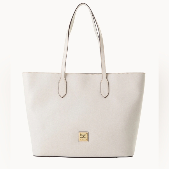 Dooney & Bourke EUC+ Saffiano Collection Large White Leather Shopper Tote Bag - Picture 3 of 16